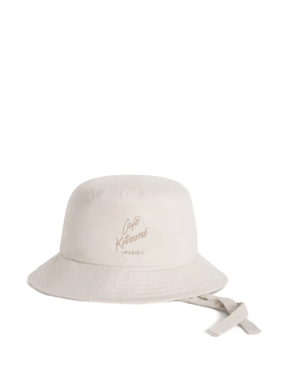 Café Kitsuné Logo Bucket Hat In Neutral