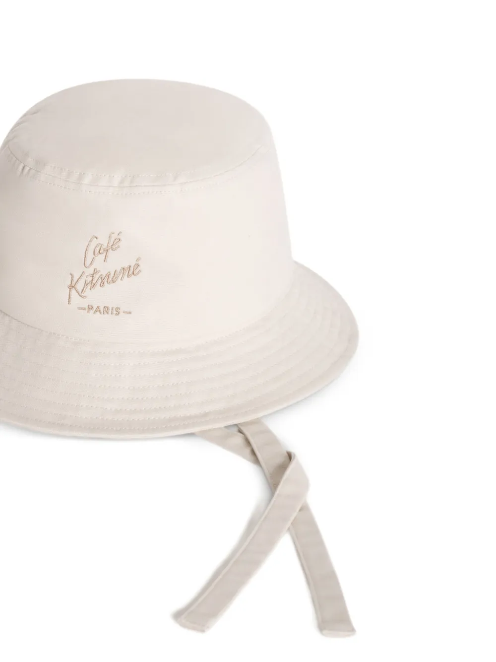  Café Kitsuné Logo Bucket Hat - Neutrals 