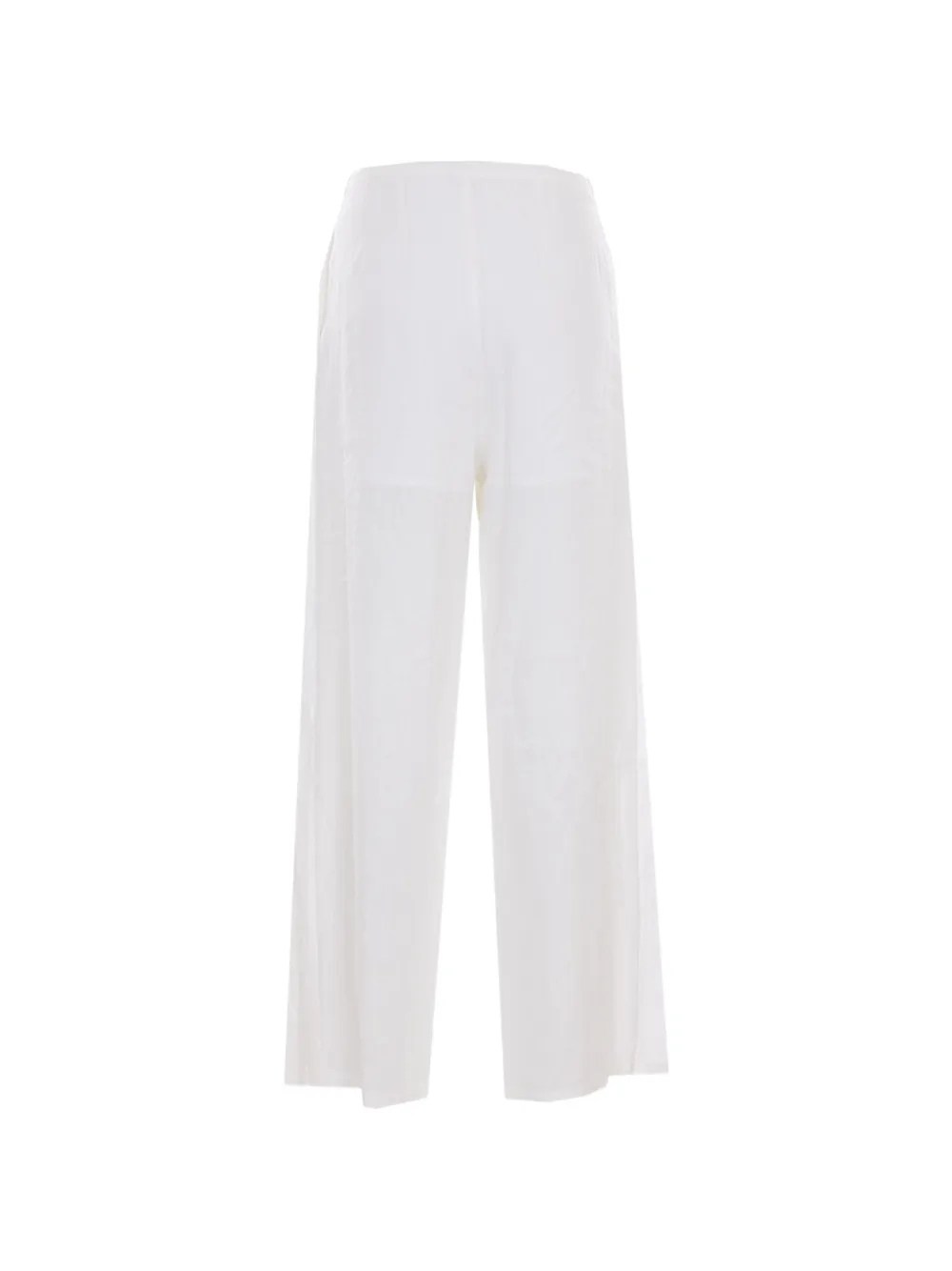  Ele Pantalones Con Lazos De Encaje - Blanco 