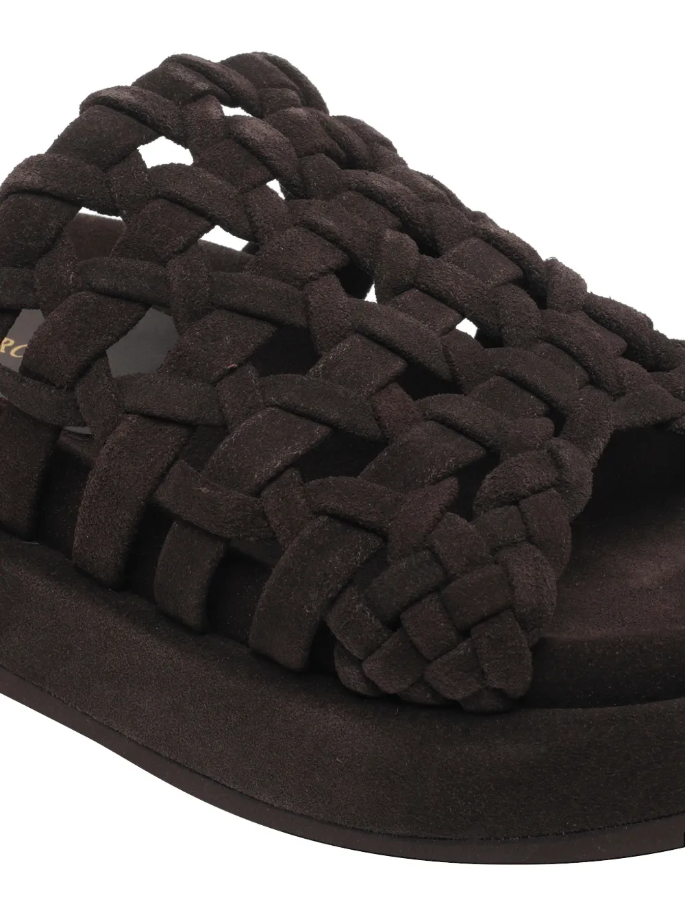 Paloma Barceló Nadira geweven sandalen Bruin