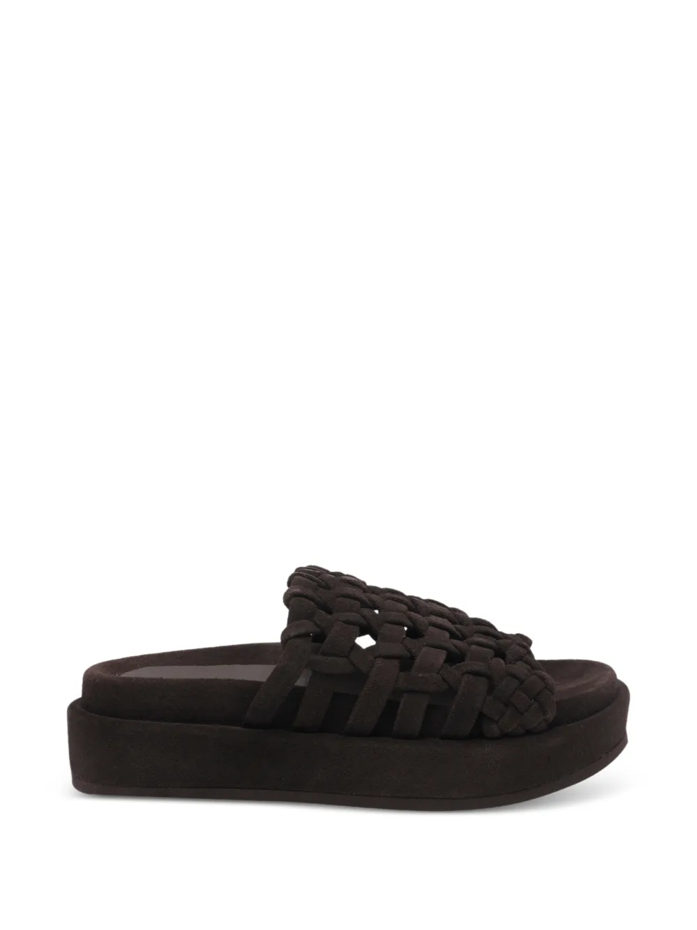 Paloma Barceló Nadira geweven sandalen Bruin