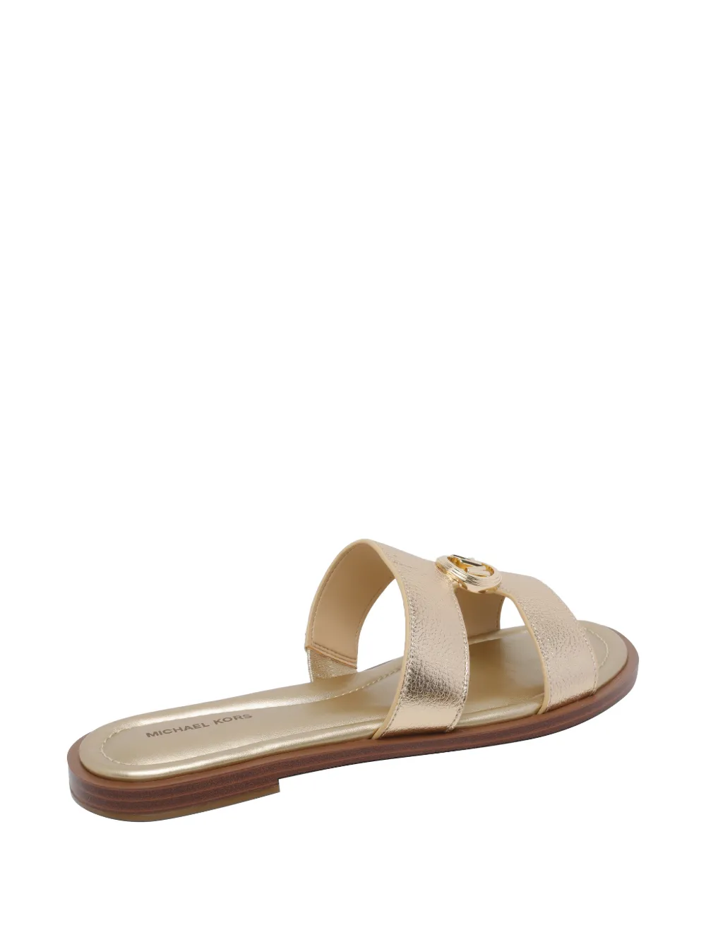 Michael Kors Erin logo-plaque leather sandals Goud