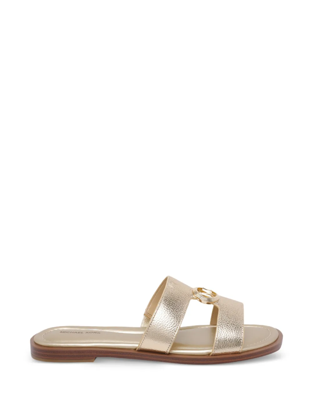 Michael Michael Kors Erin logo-plaque leather sandals - Oro