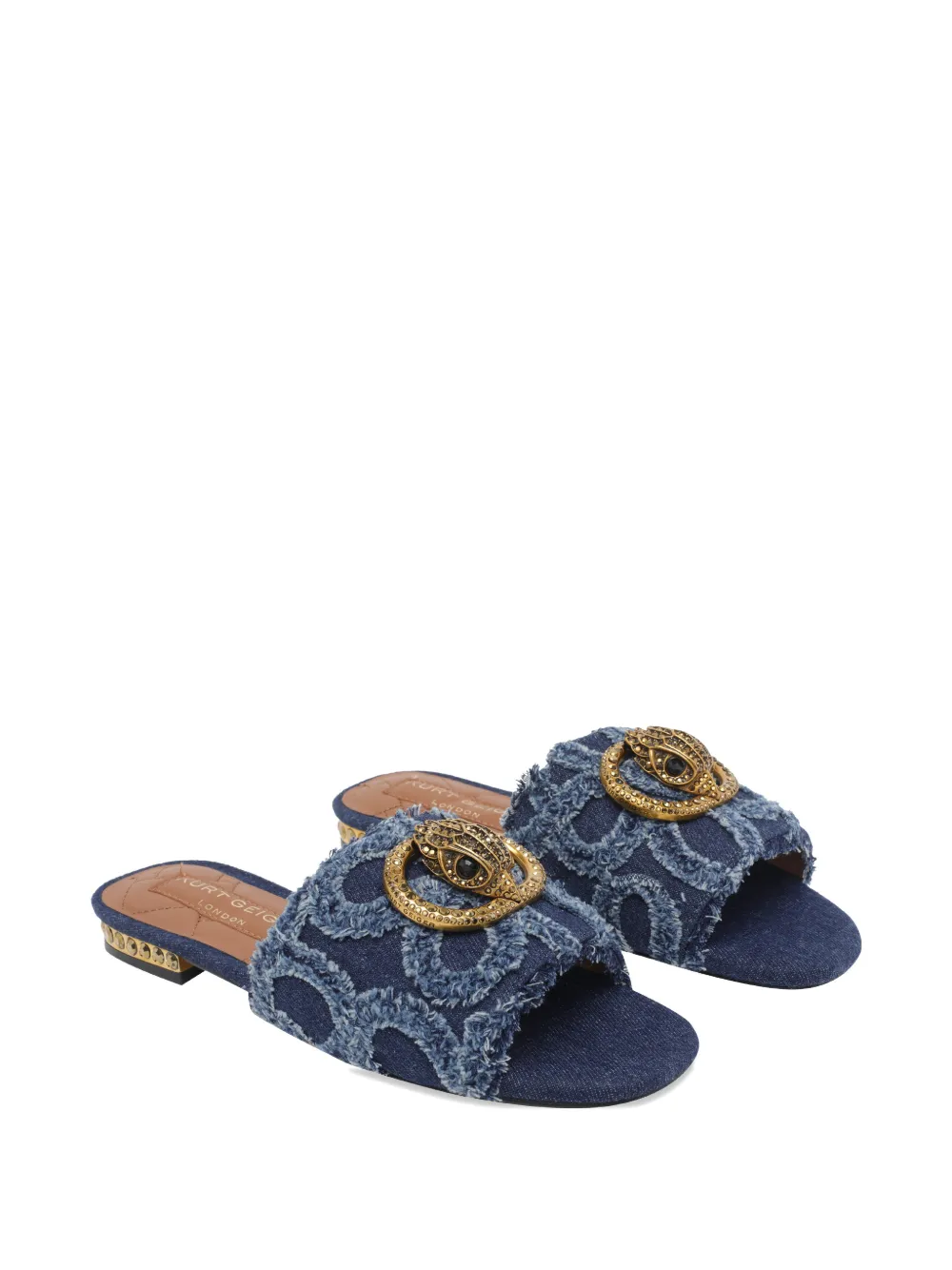 Kurt Geiger London frontal logo sandals Blauw