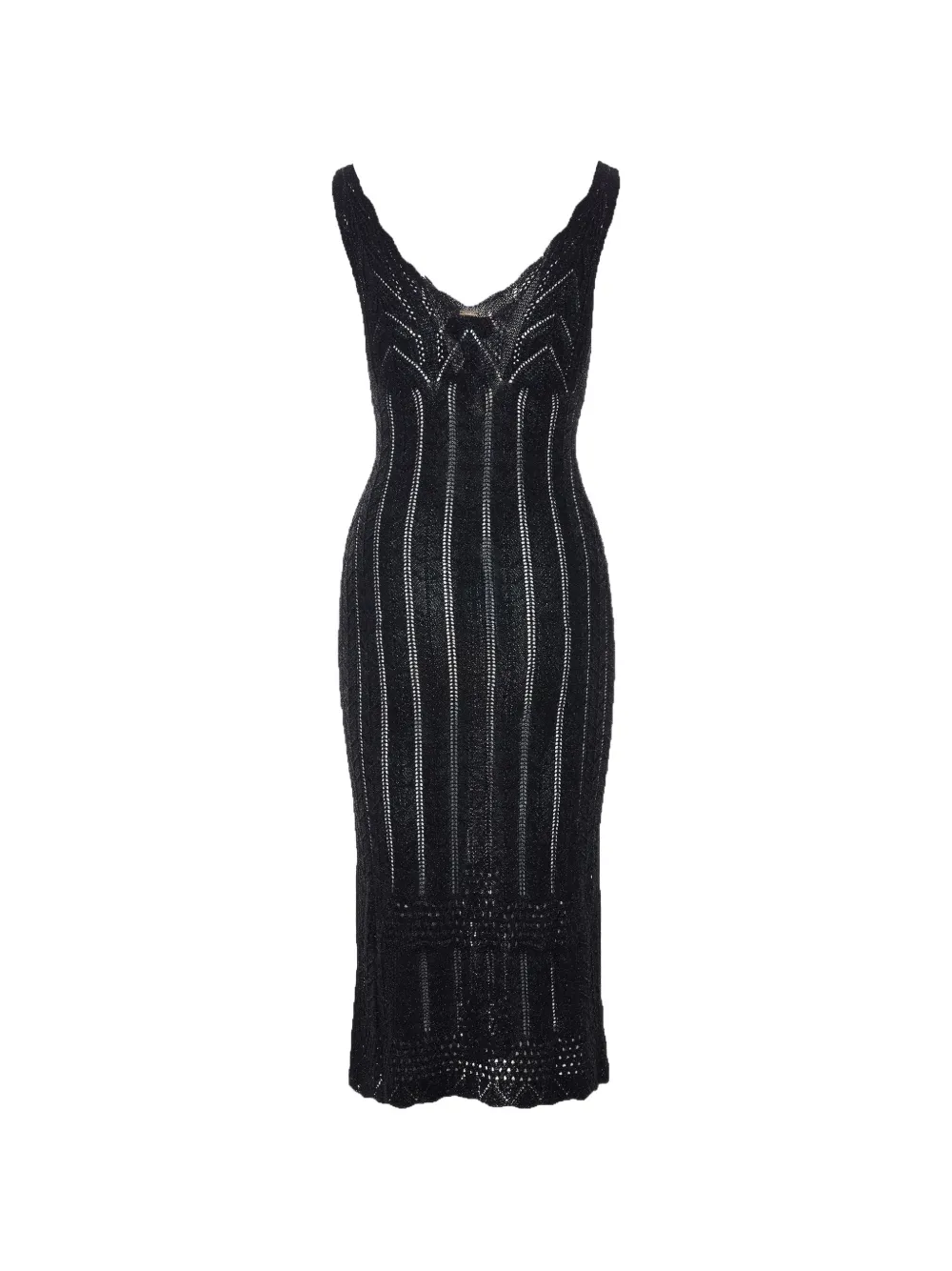 TWINSET Midi-jurk met V-hals Zwart