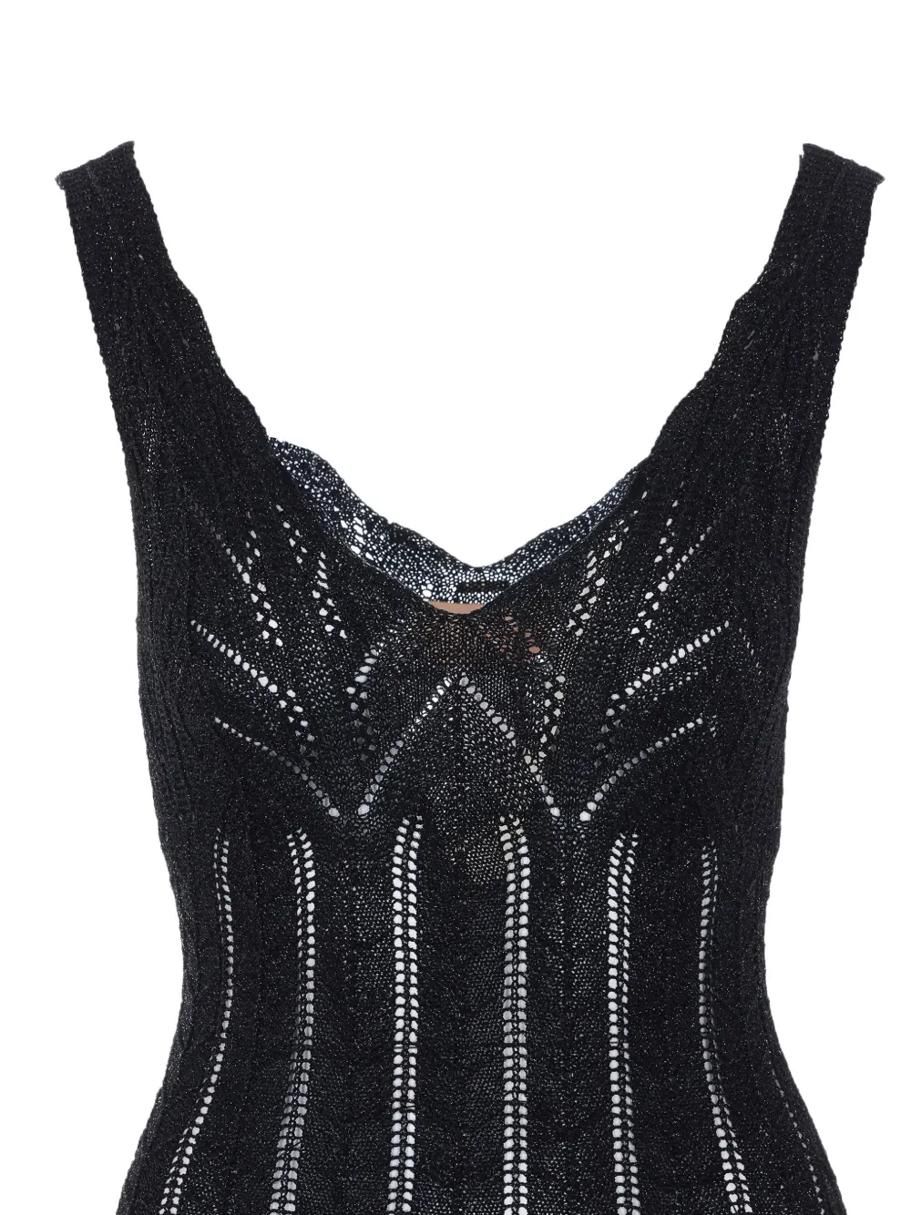 TWINSET Midi-jurk met V-hals Zwart
