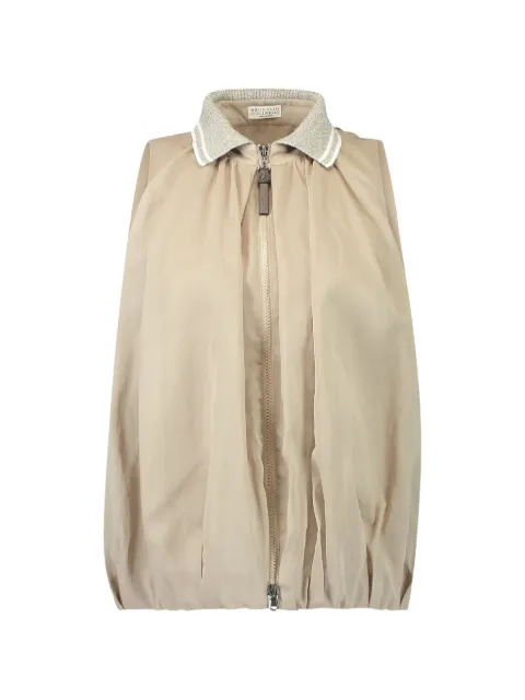 Brunello Cucinelli chaleco con cremallera