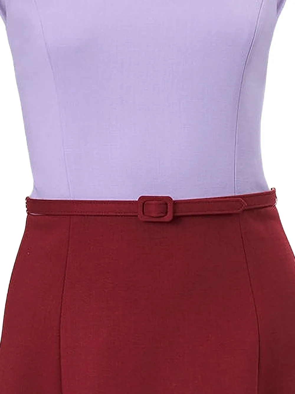 Carolina Herrera Tweekleurige jurk Rood