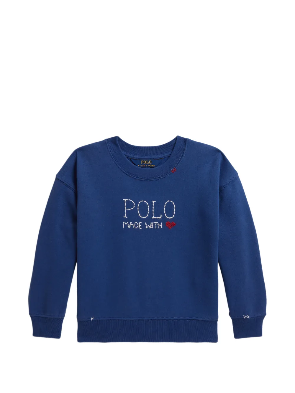 POLO RALPH LAUREN KIDS Sweater van katoenblend met geborduurd logo Blauw