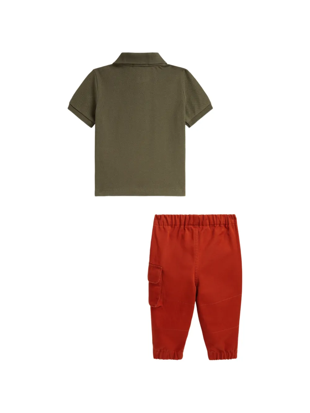 POLO RALPH LAUREN KIDS Polo Bear cargo broek en poloset Groen