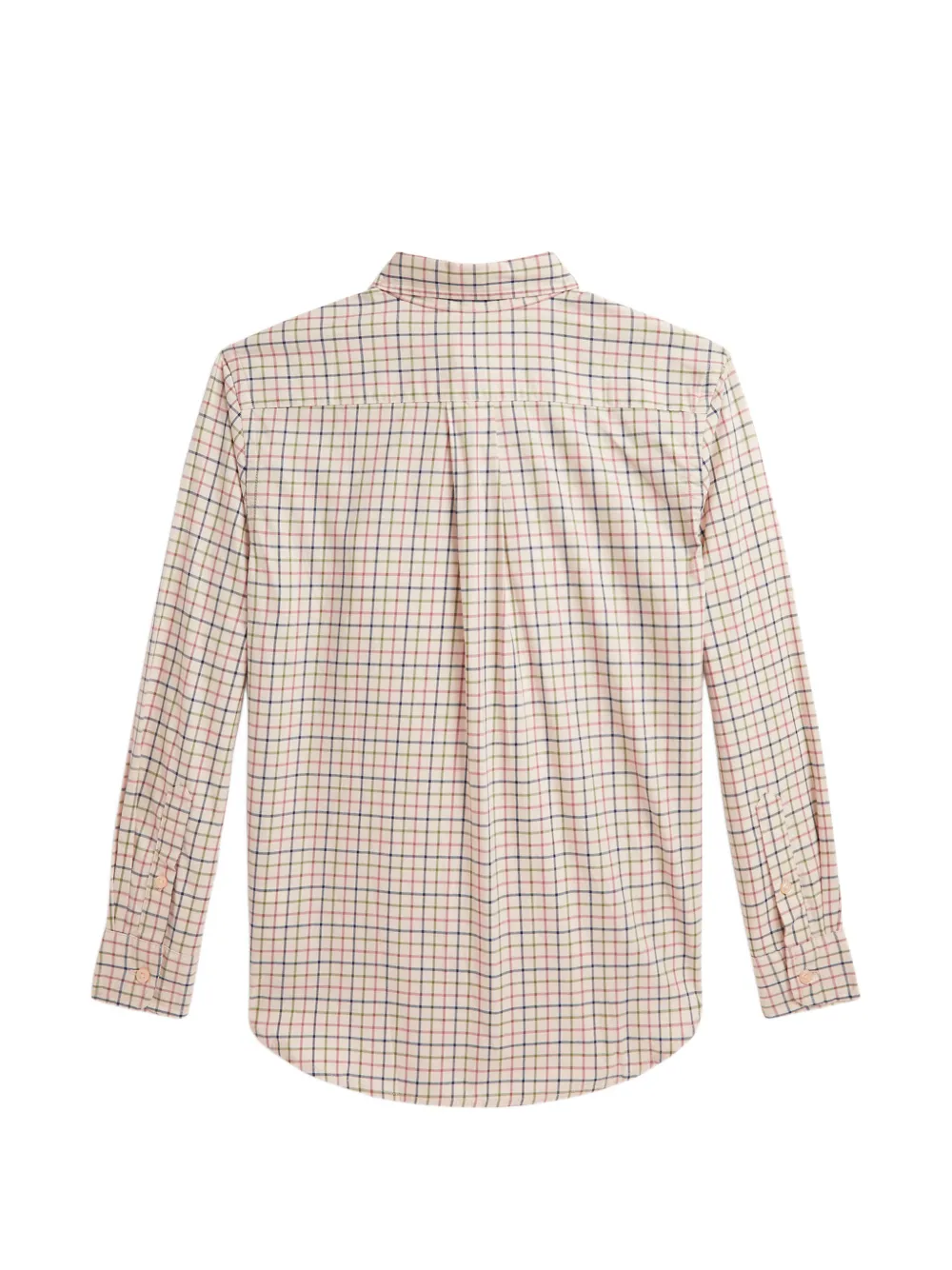 POLO RALPH LAUREN KIDS Geruit shirt met geborduurd logo Beige