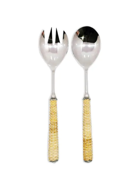 Les-Ottomans woven rattan server set
