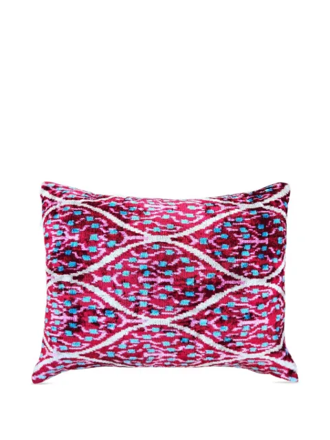 Les-Ottomans infinity geometric velvet cushion