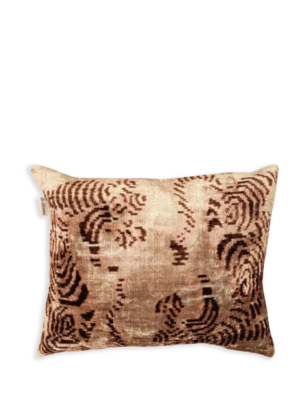 Les-Ottomans Kissen mit abstraktem Tiger-Print - Nude