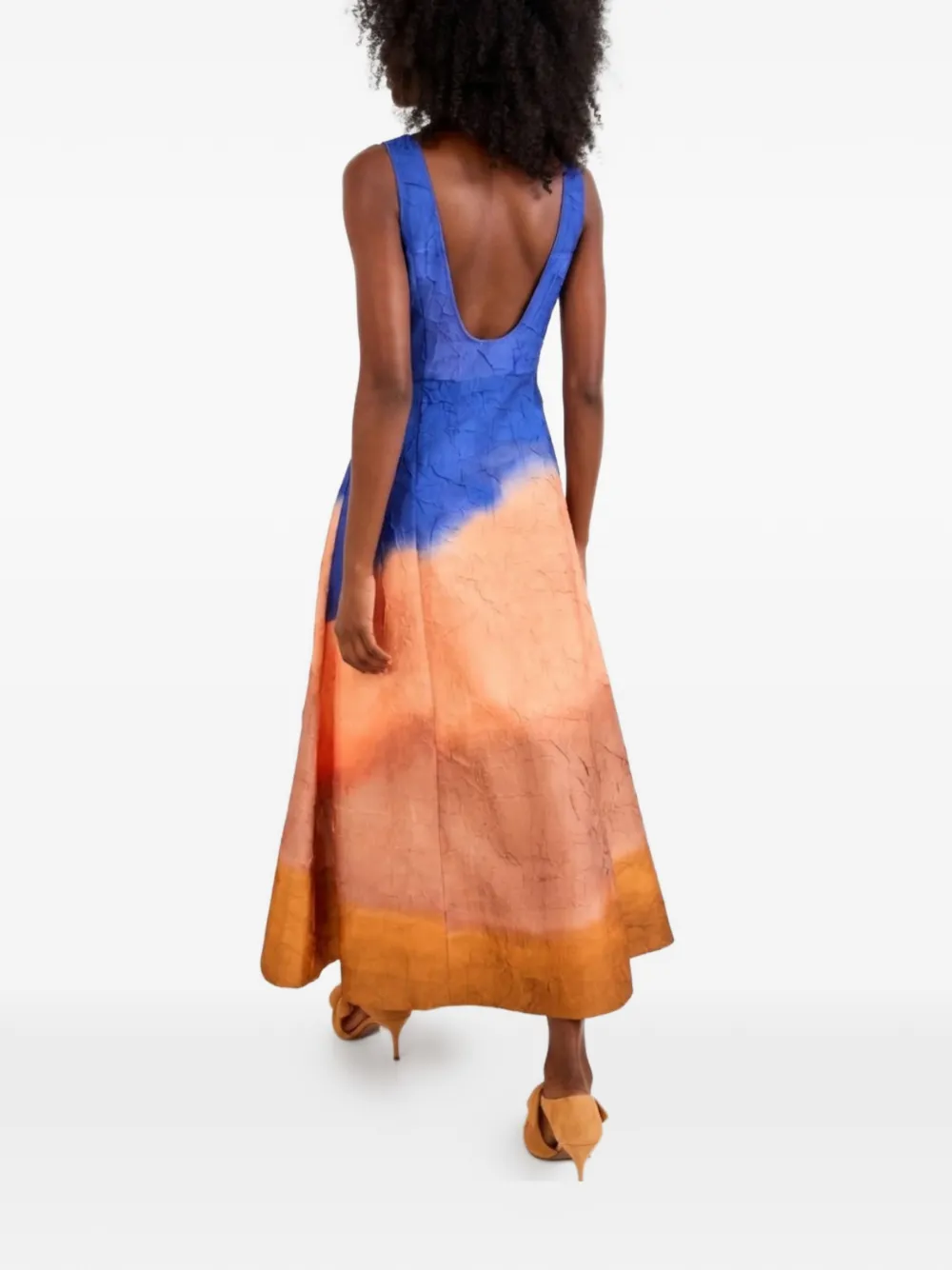 Ulla Johnson Georgia mouwloze midi-jurk Oranje