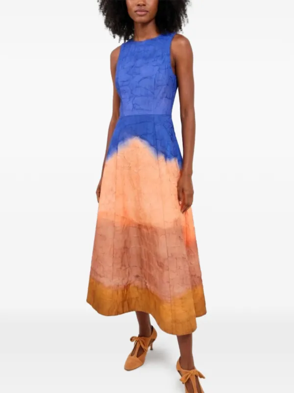 ulla johnson orange dress Flutter Sleeve Ruffle High Neck Knee Length Size 4 Side pockets Marion Dress
