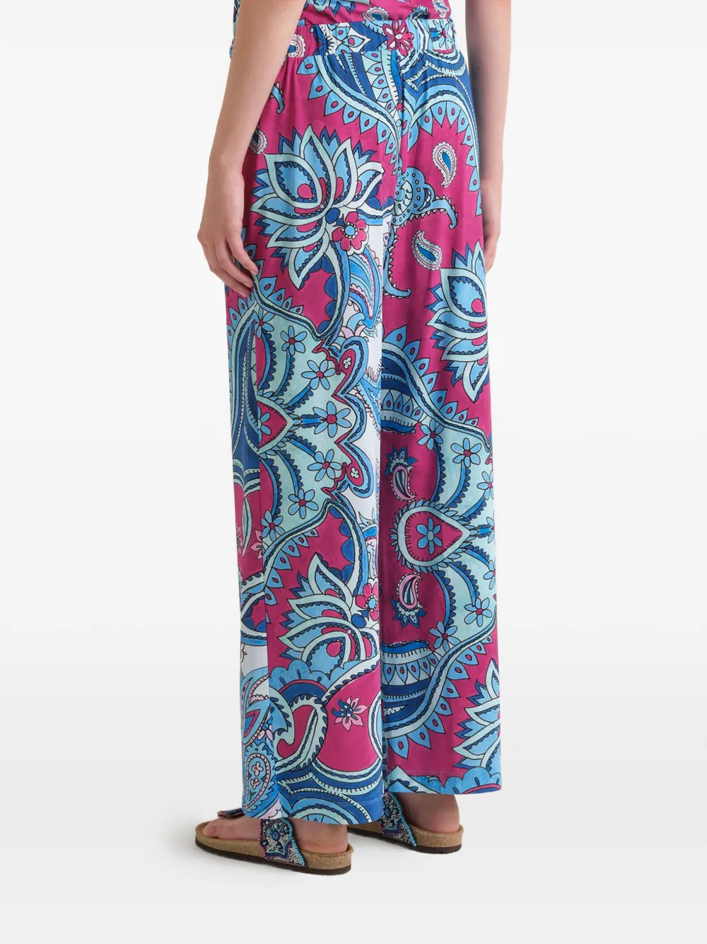 MALIPARMI Straight broek met paisley print Roze