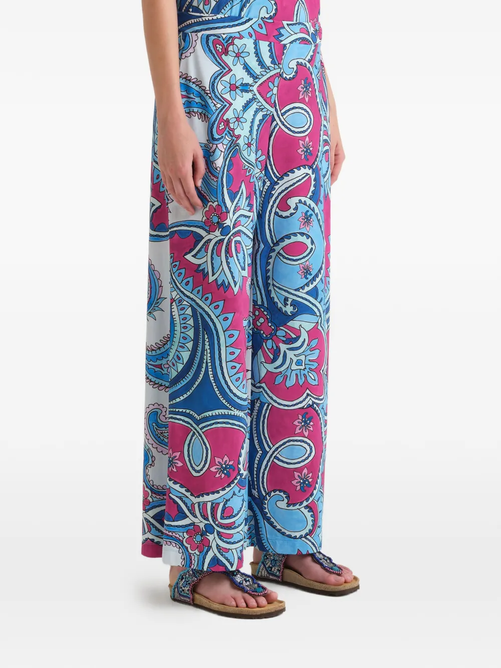  Maliparmi Paisley Straight Trousers - Pink 