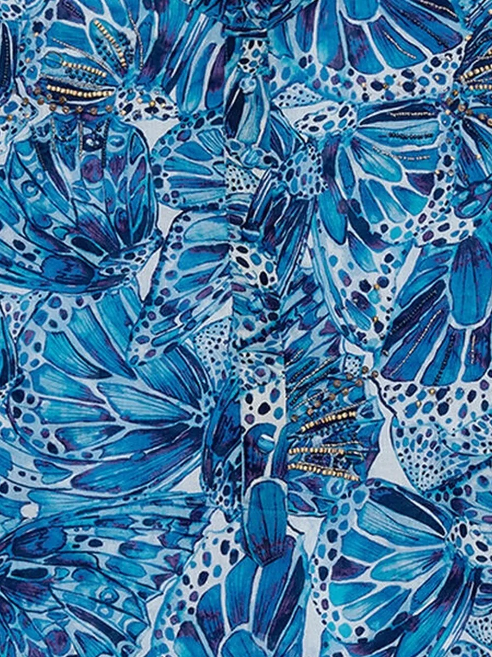  Maliparmi Sweet Butterfly Blouse - Blue 