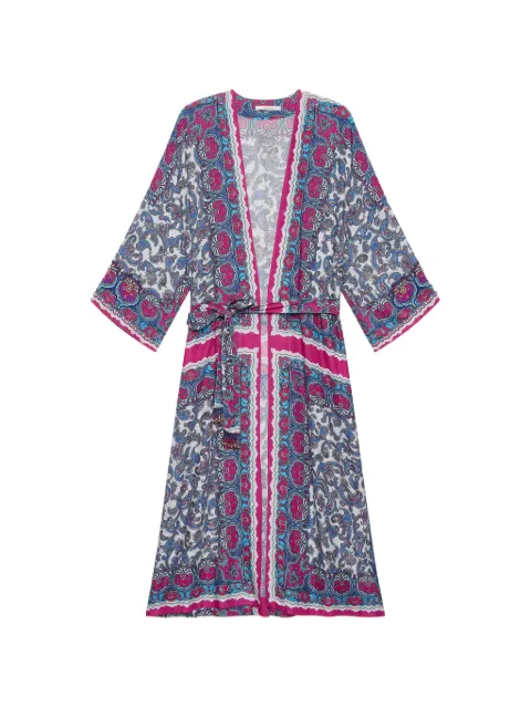 MALIPARMI paisley embroidered belt cape 
