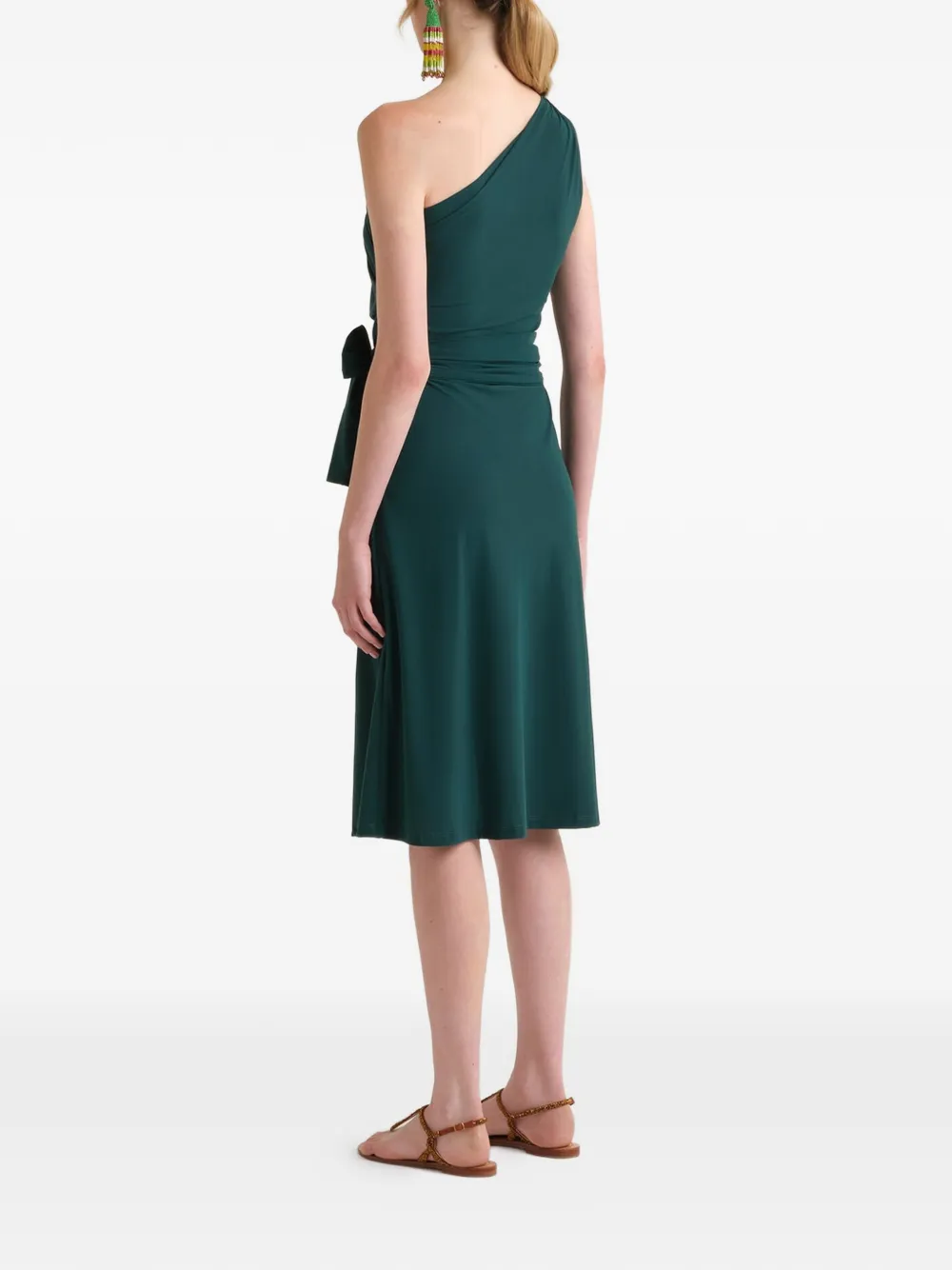 MALIPARMI Asymmetrische midi-jurk Groen