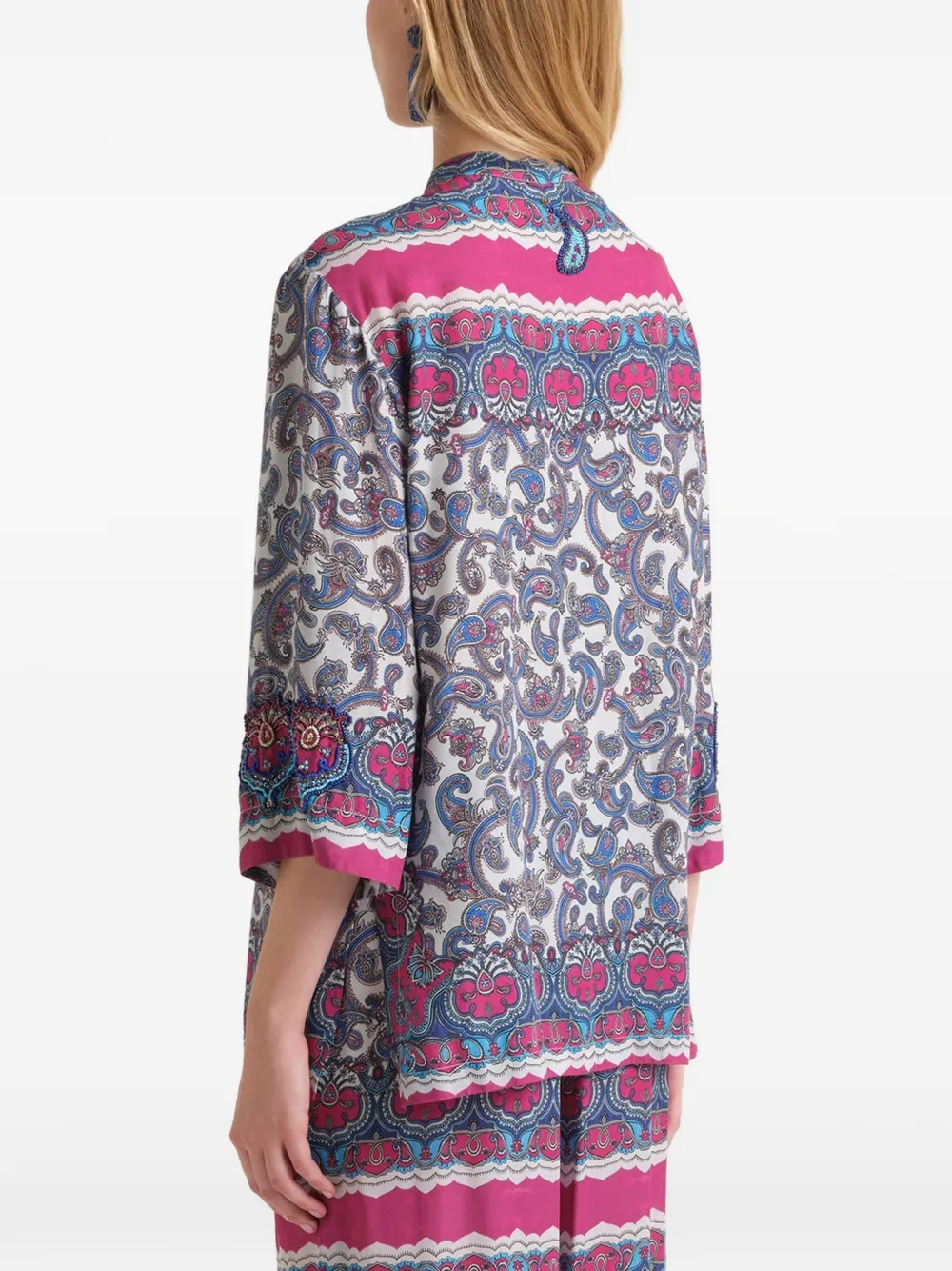 MALIPARMI Blouse met paisley-print Roze