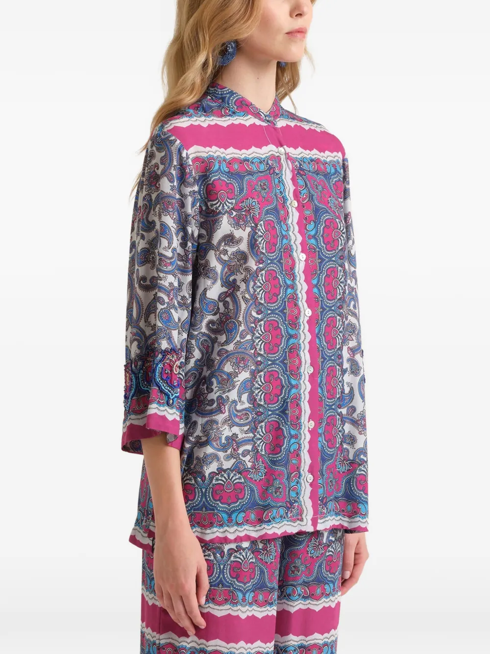 MALIPARMI Blouse met paisley-print Roze