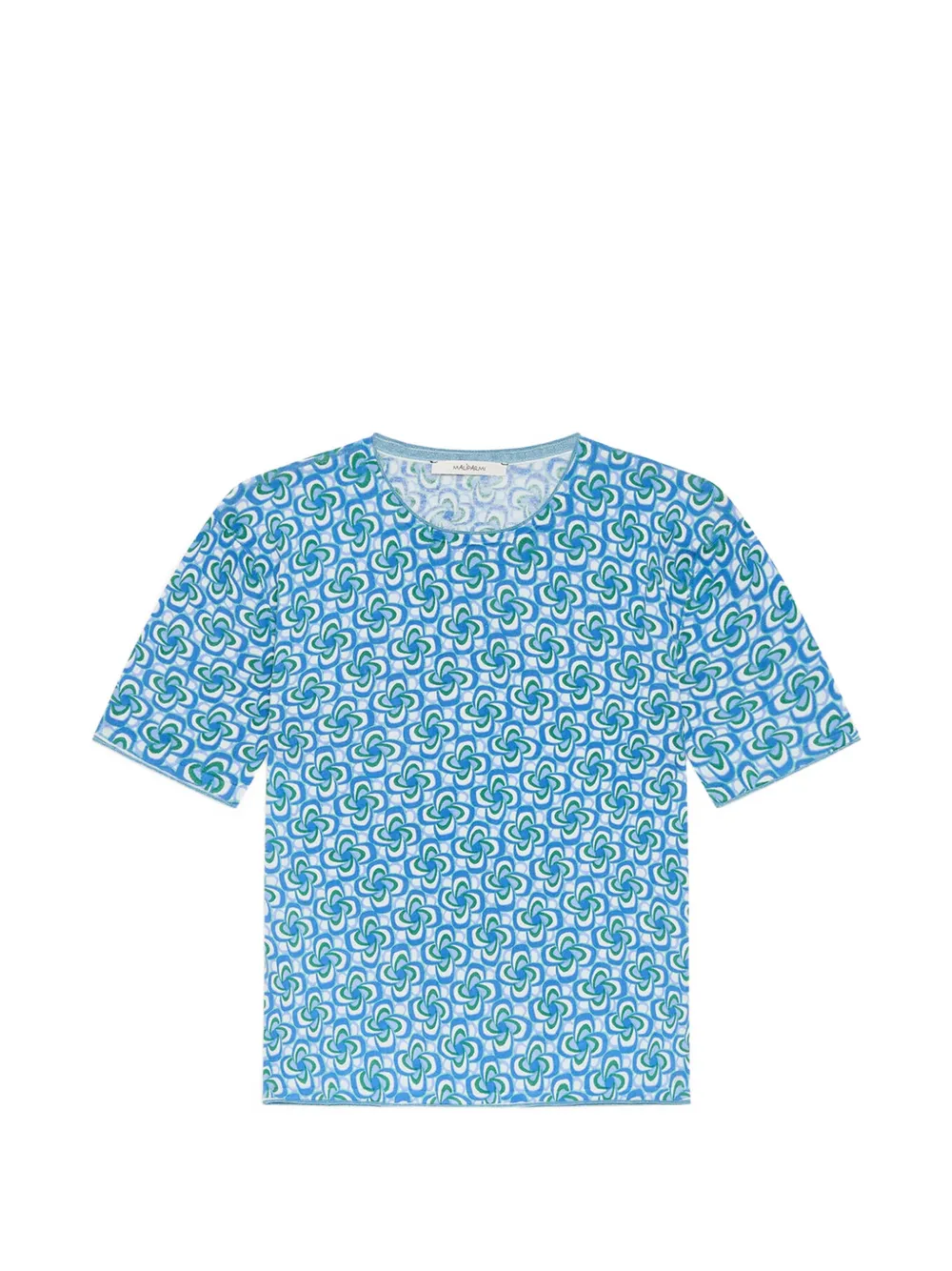 MALIPARMI printed round-neck T-shirt - Blu