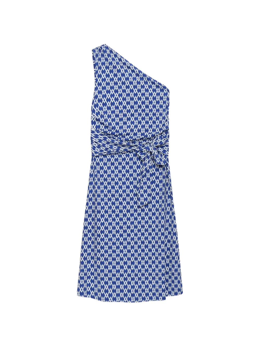 MALIPARMI Abito midi con motivo geometrico - Blu