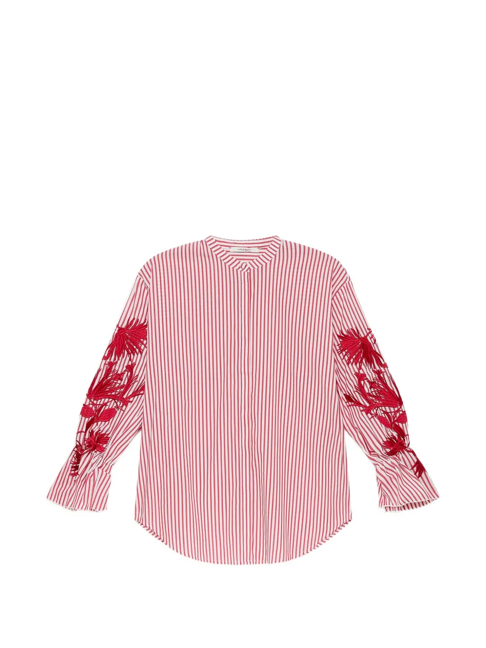 MALIPARMI striped embroidered shirt - Rosso