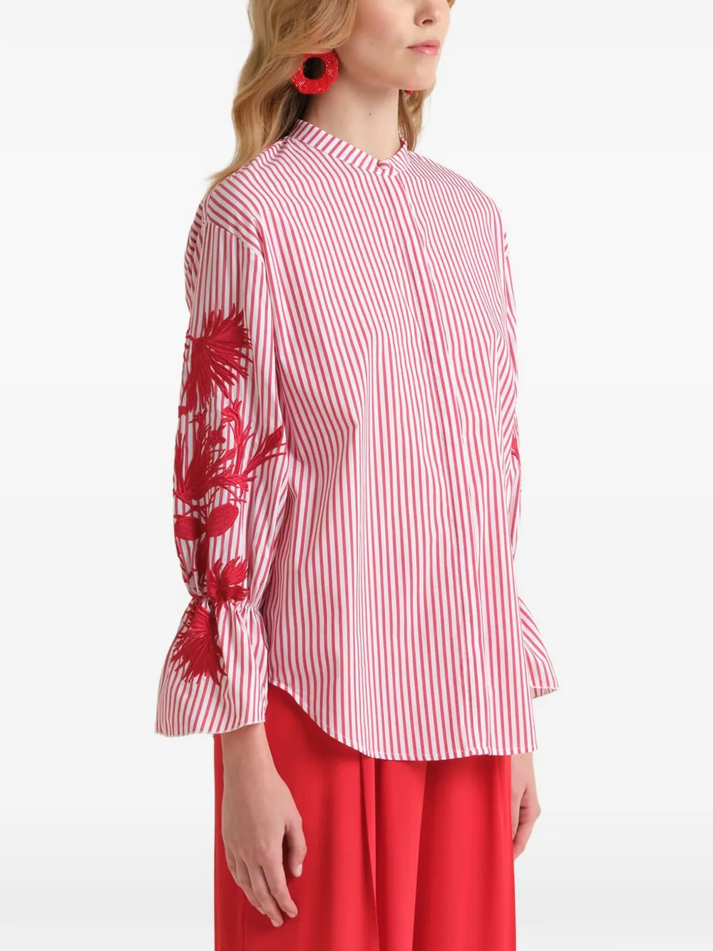  Maliparmi Striped Embroidered Shirt 