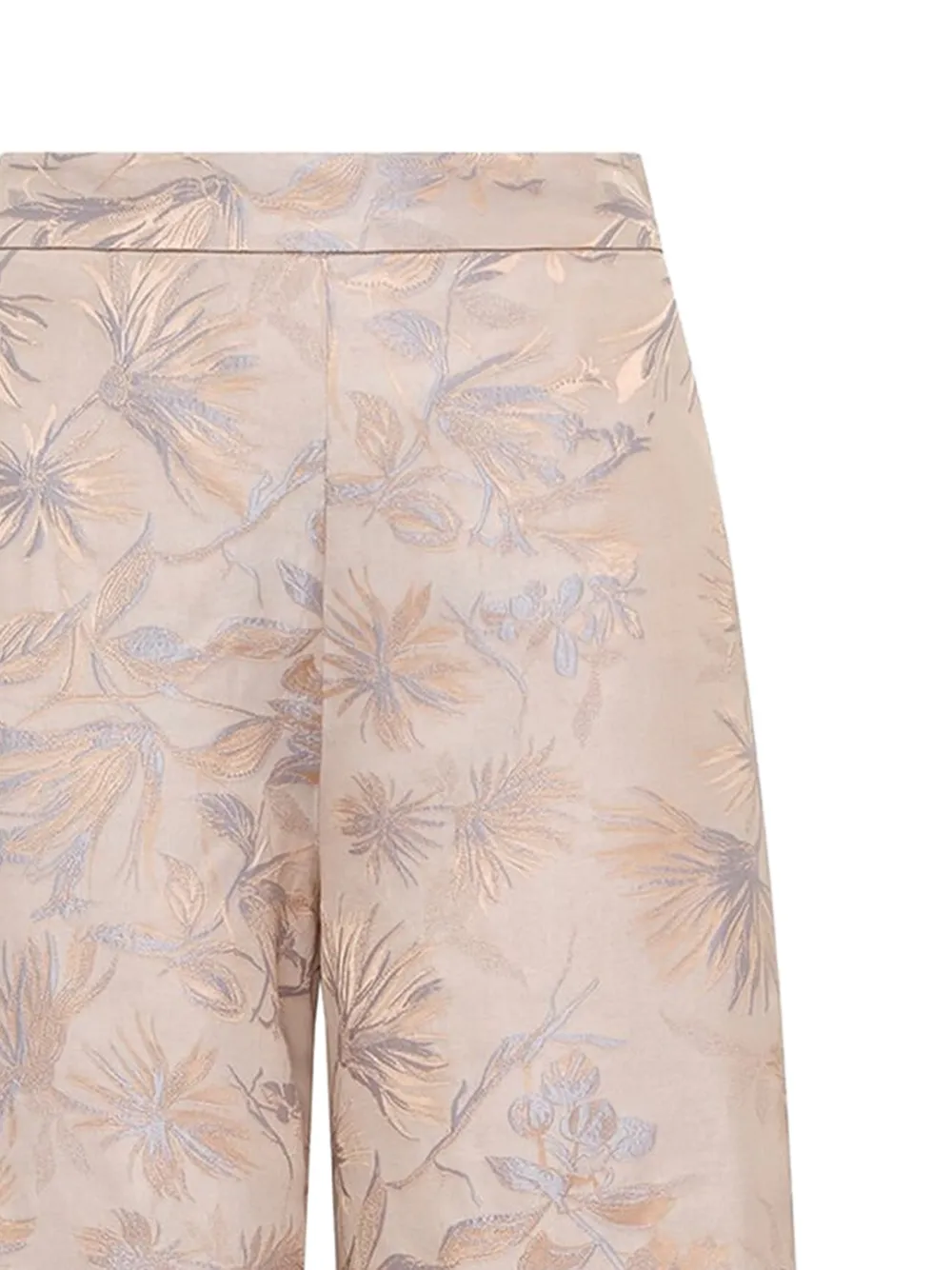 MALIPARMI Broek met bloemenprint Beige