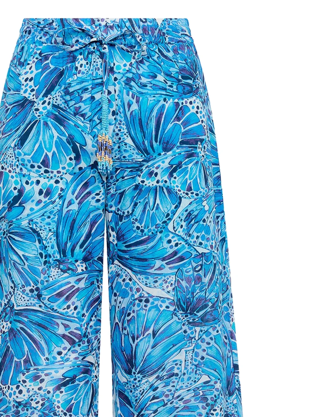  Maliparmi Sweet Butterfly Elasticated Drawstring Trousers - Blue 