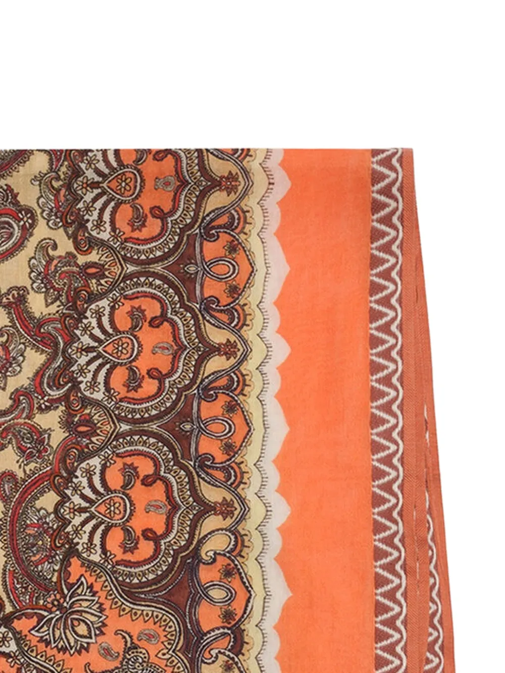  Maliparmi Collection Print Fringed Scarf - Orange 