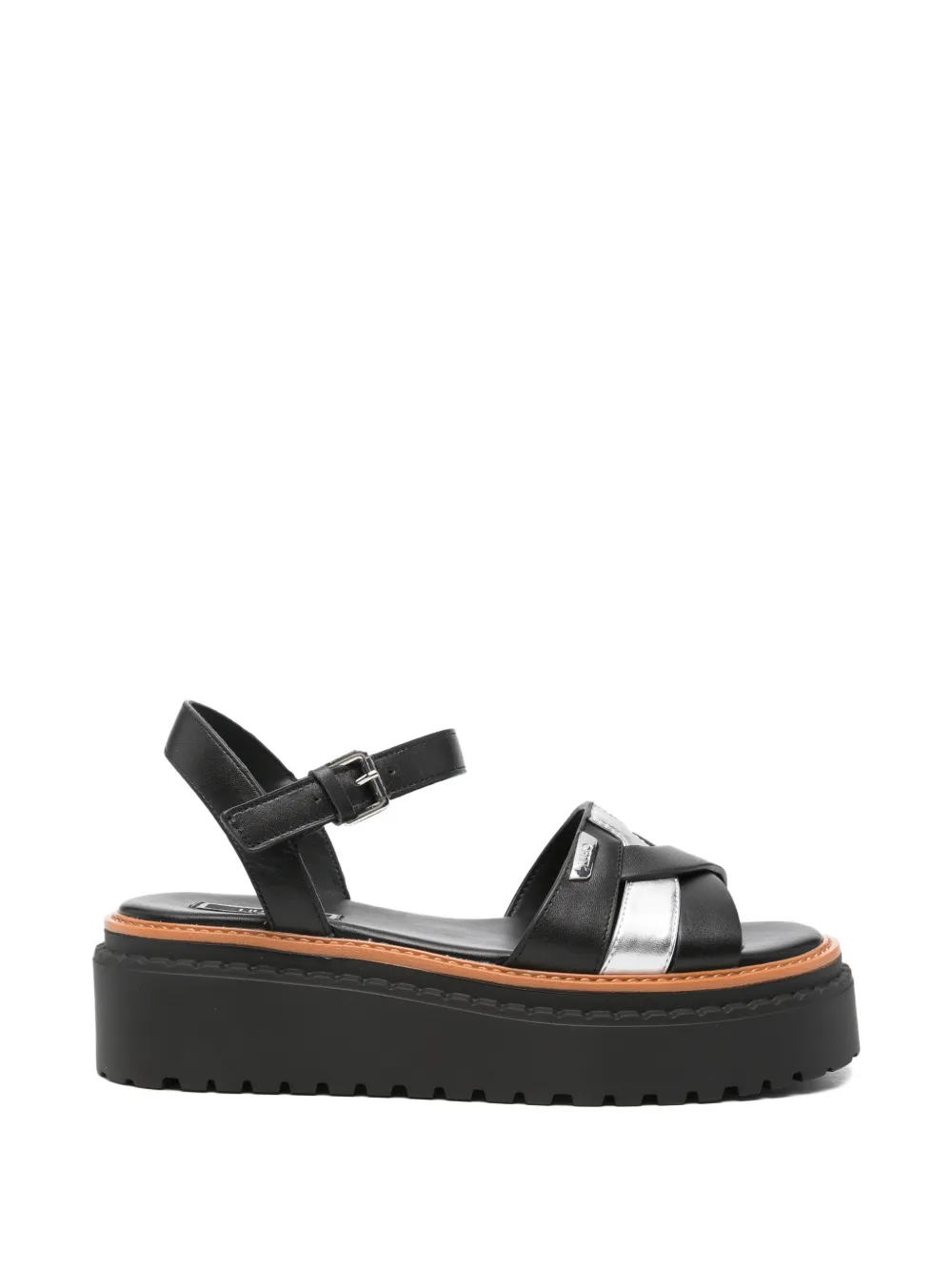 LIU JO logo-plaque sandals - Black