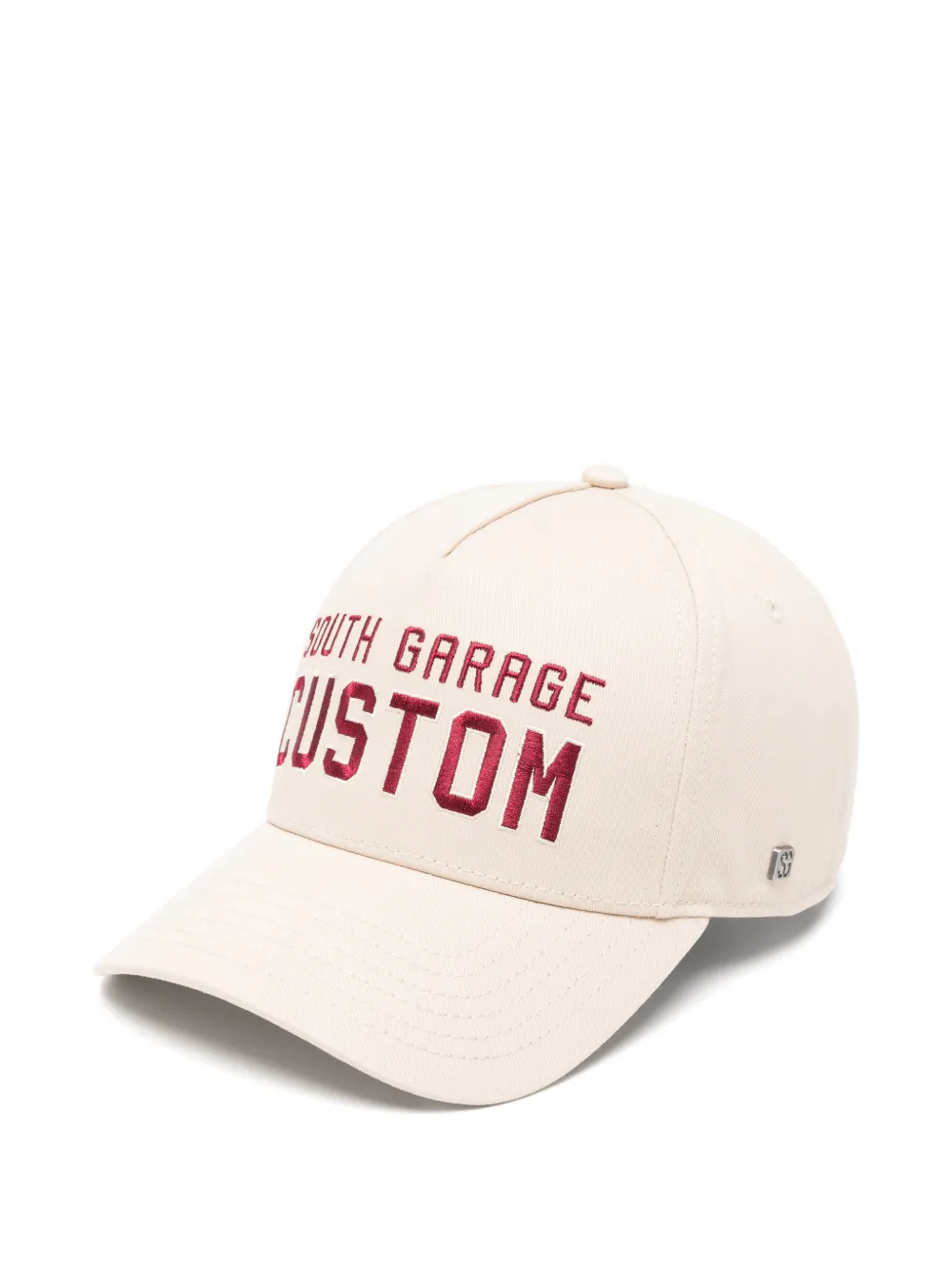 South garage logo-embroidered baseball cap - Nude