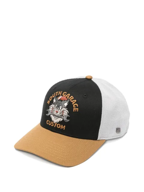 South garage embroidered mesh-panel cap