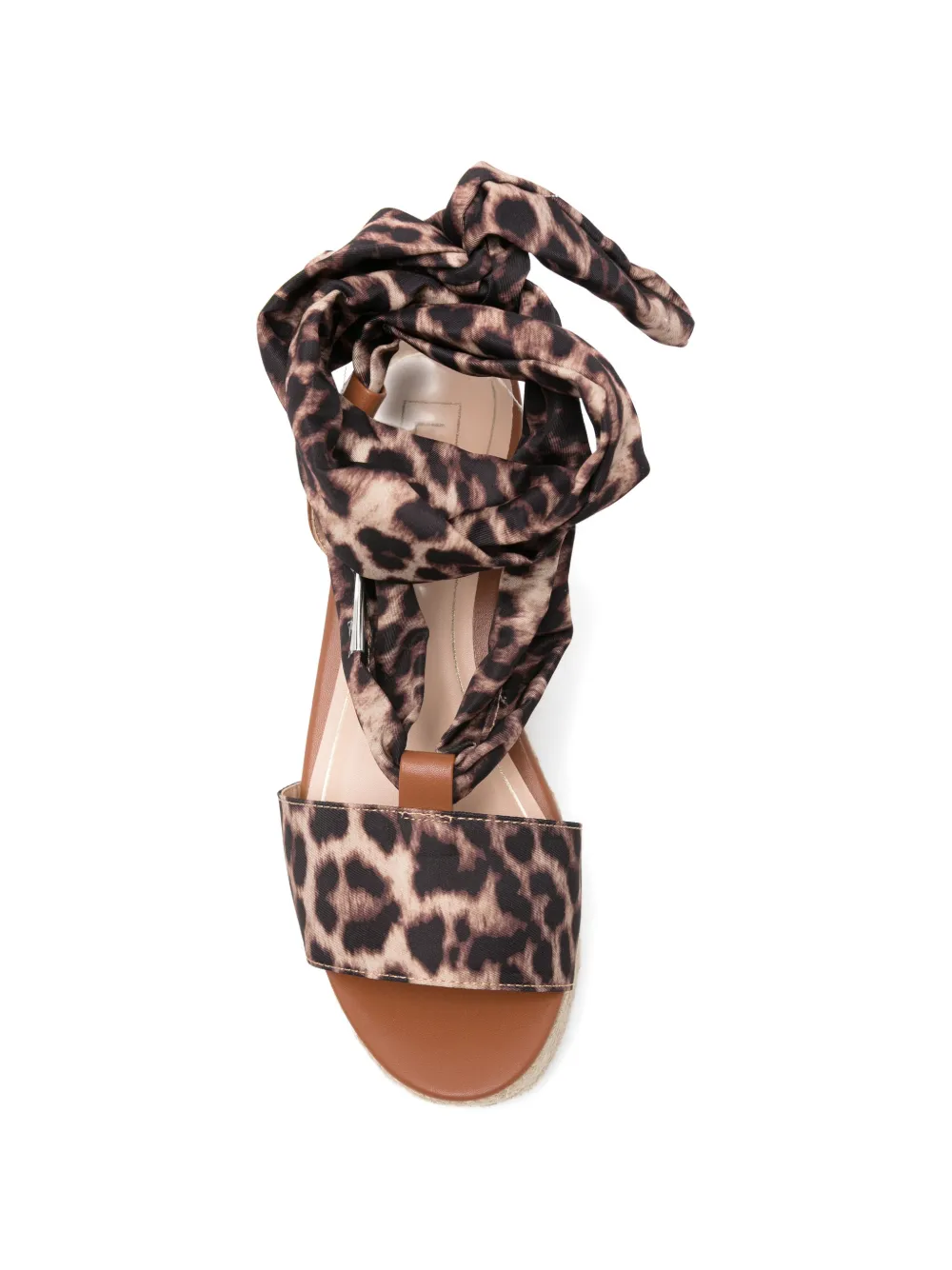 LIU JO Sandalen met sleehak en luipaardprint Bruin