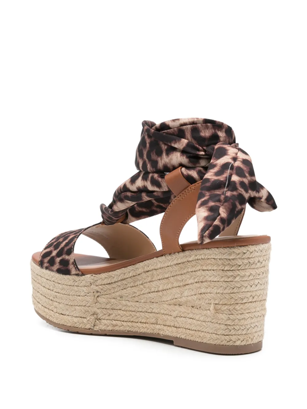 LIU JO Sandalen met sleehak en luipaardprint Bruin