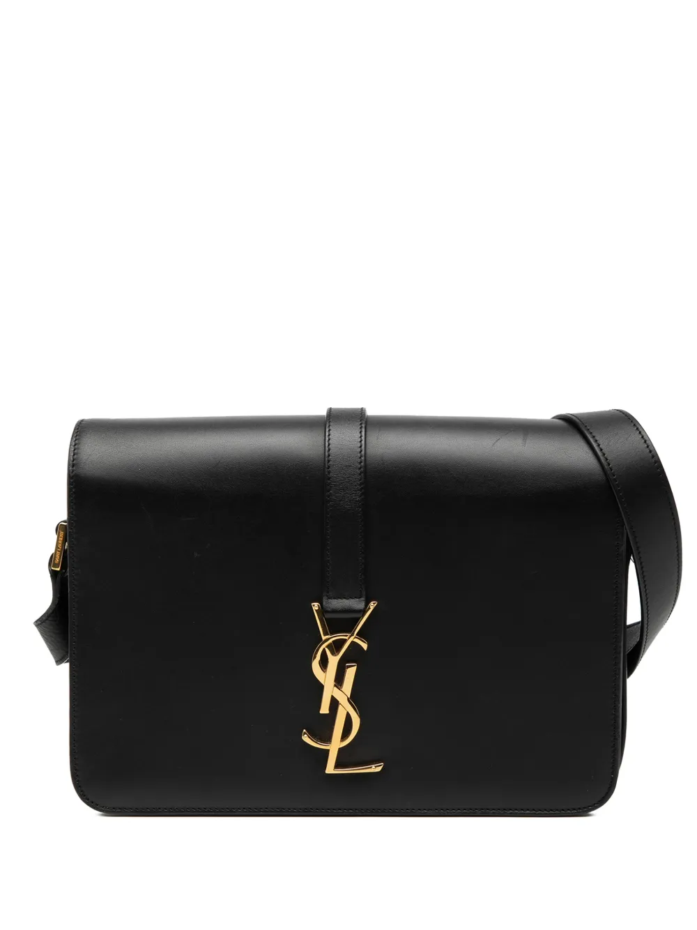 Saint Laurent Pre-Owned 2014 Medium Leather Monogram Universite Bag crossbody bag - Nero