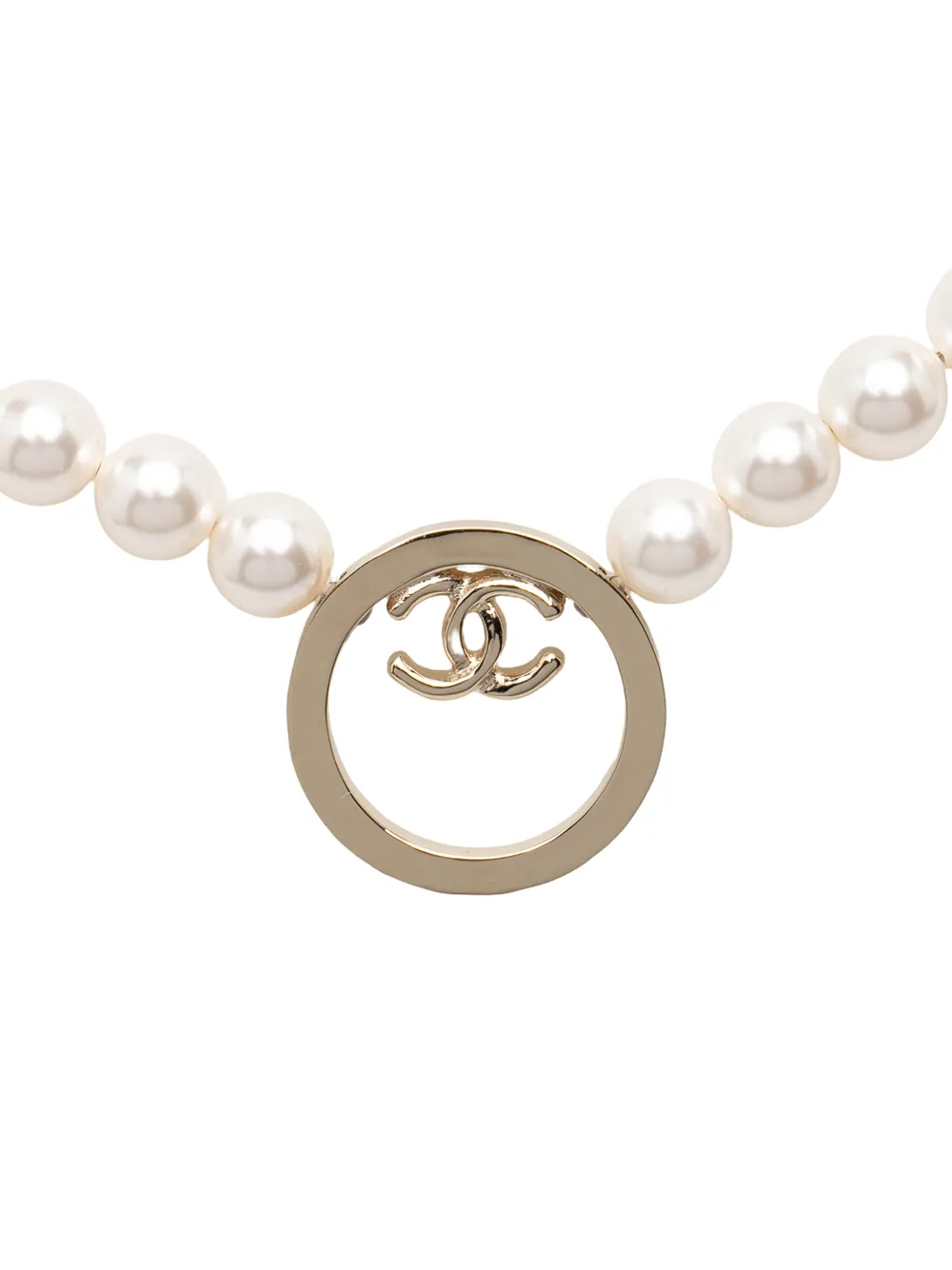 CHANEL Pre-Owned 2024 CC Faux Pearl Necklace costume necklace - Weiß