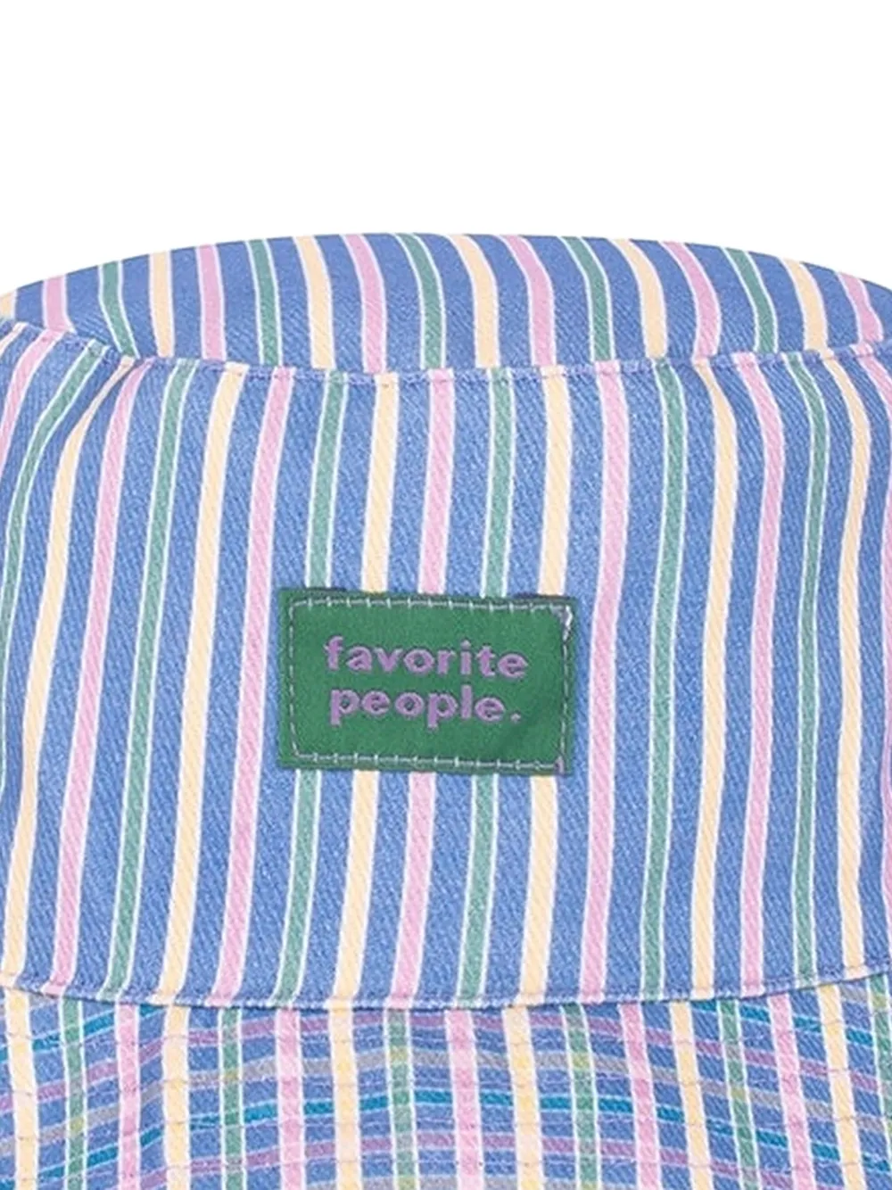 Favorite People Tagliatelle gestreepte vissershoed Blauw