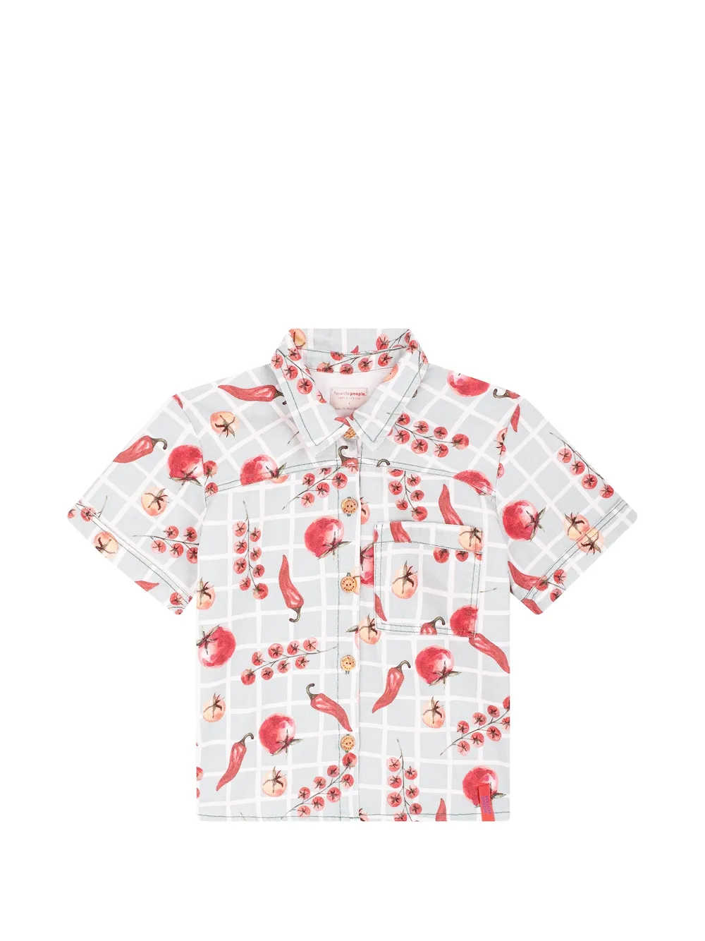Favorite People Camicia Piadina con stampa - Blu