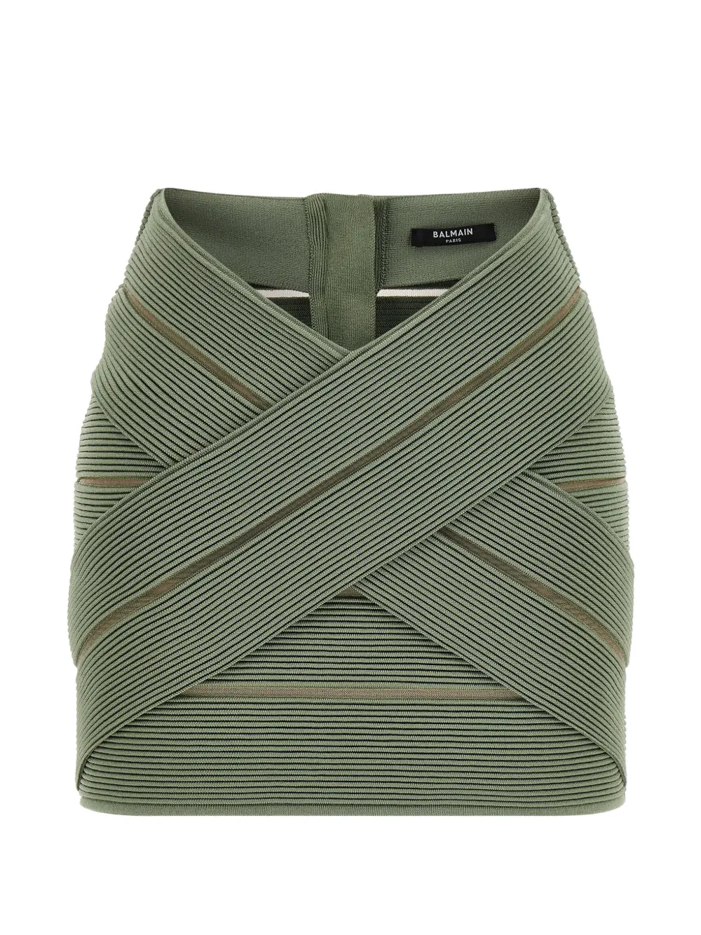 Balmain V-waist short skirt - Grün