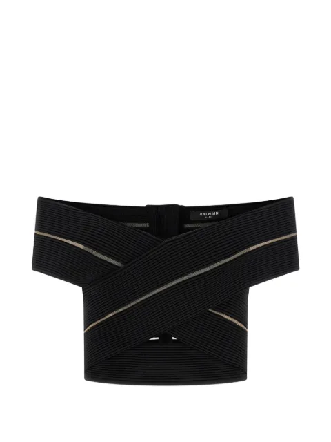 Balmain off-the-shoulder top