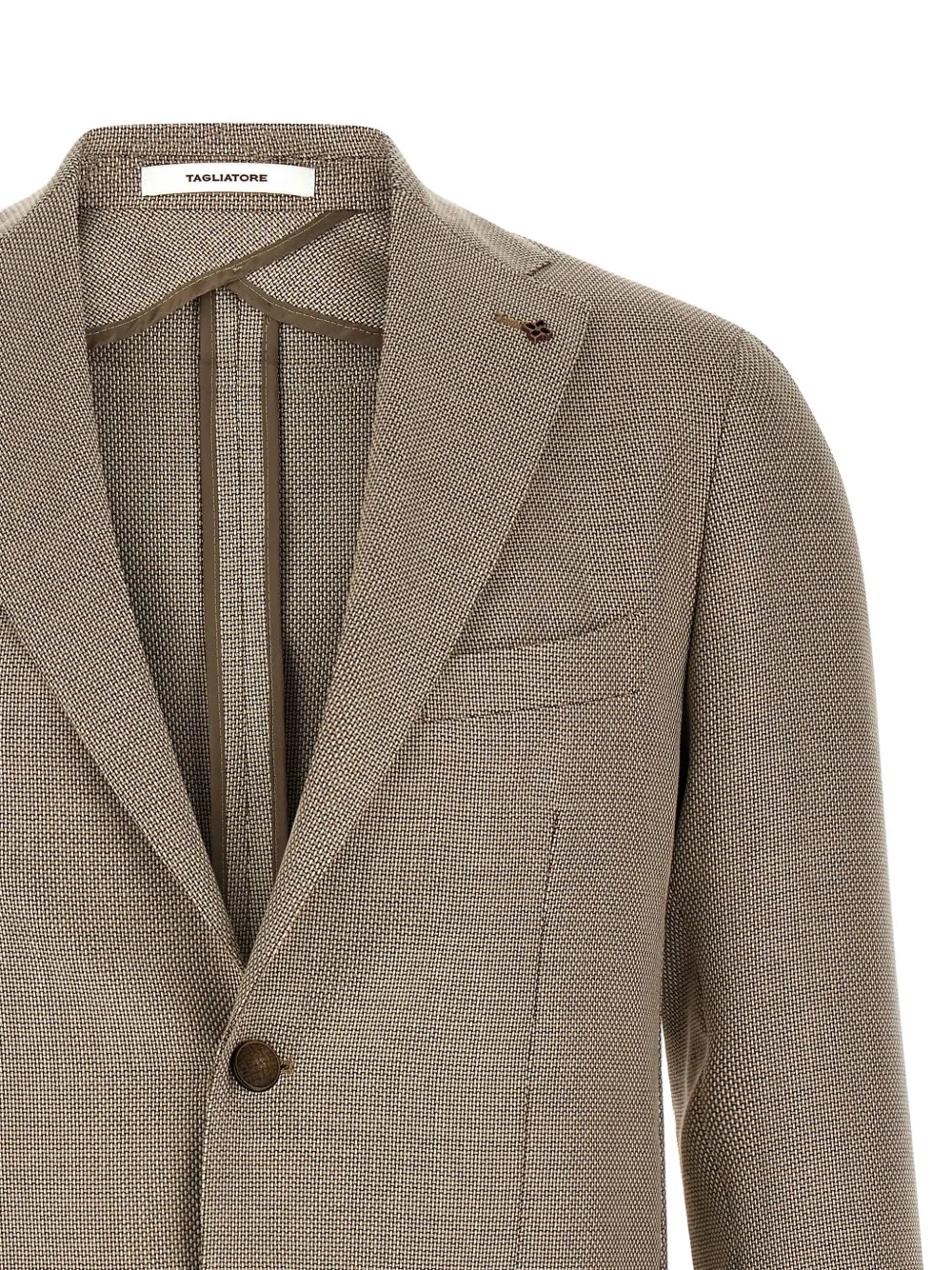 Tagliatore Montecarlo blazer met knoopdetail Bruin