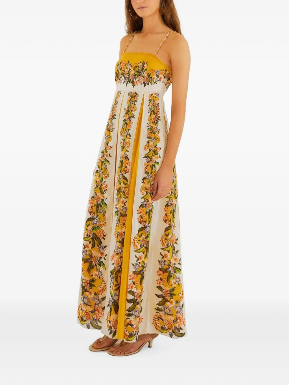 FARM Rio Hilo Stripes Maxi Dress | Yellow