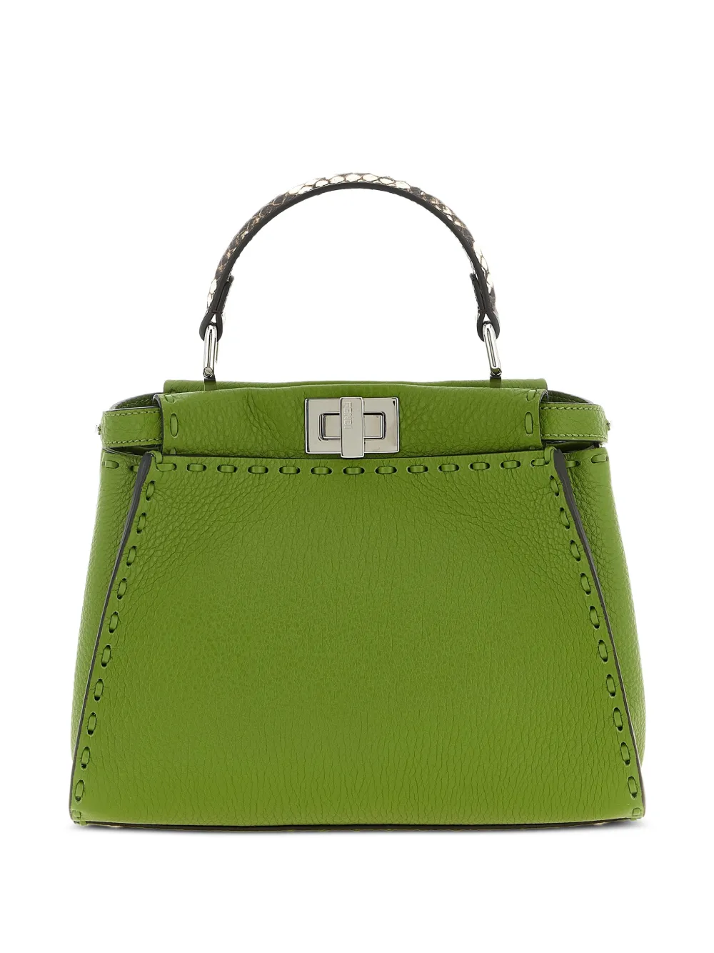 FENDI mini Peekaboo stitched tote bag - Verde