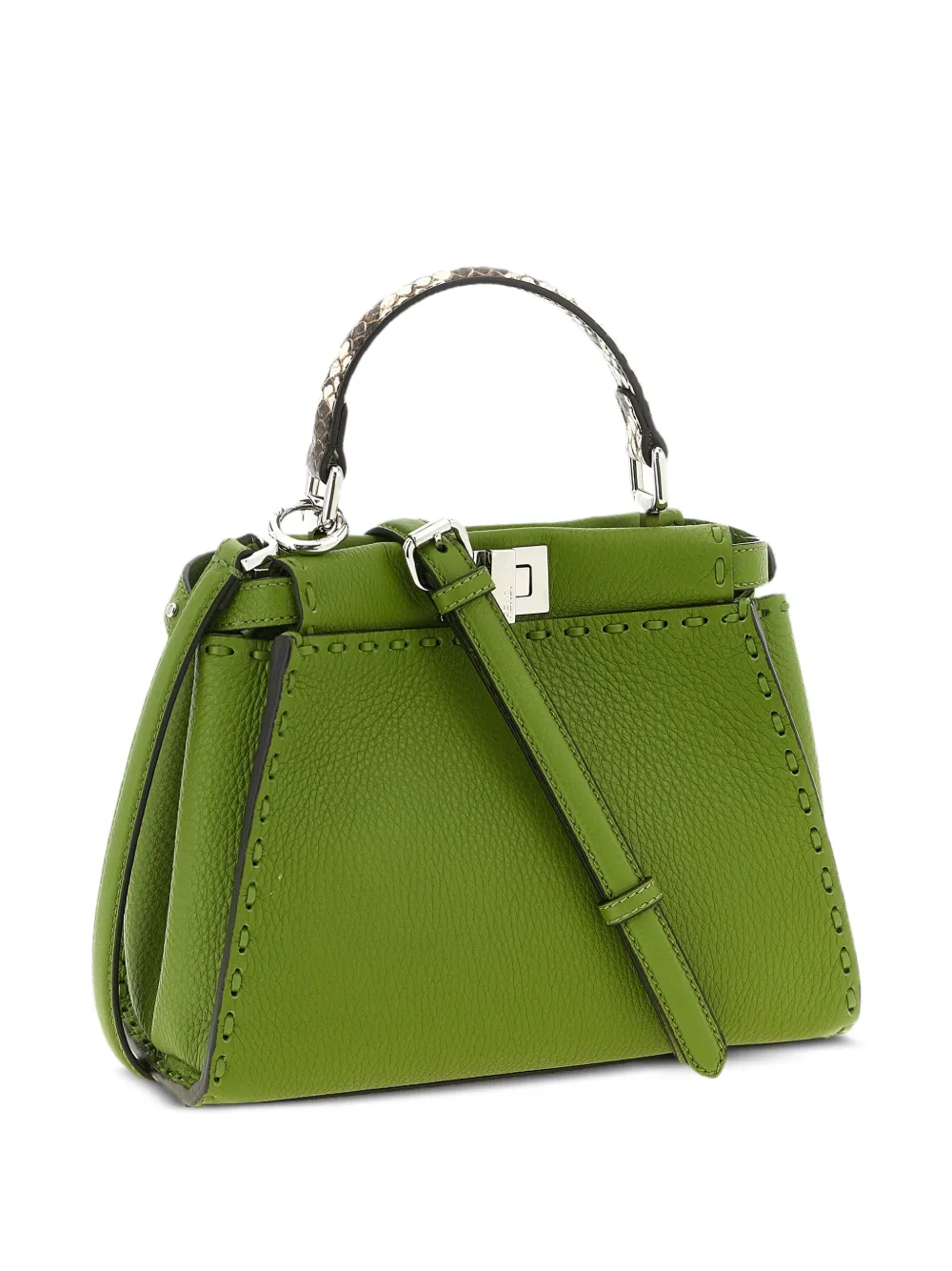  Fendi Bolso Shopper Peekaboo Mini - Verde 