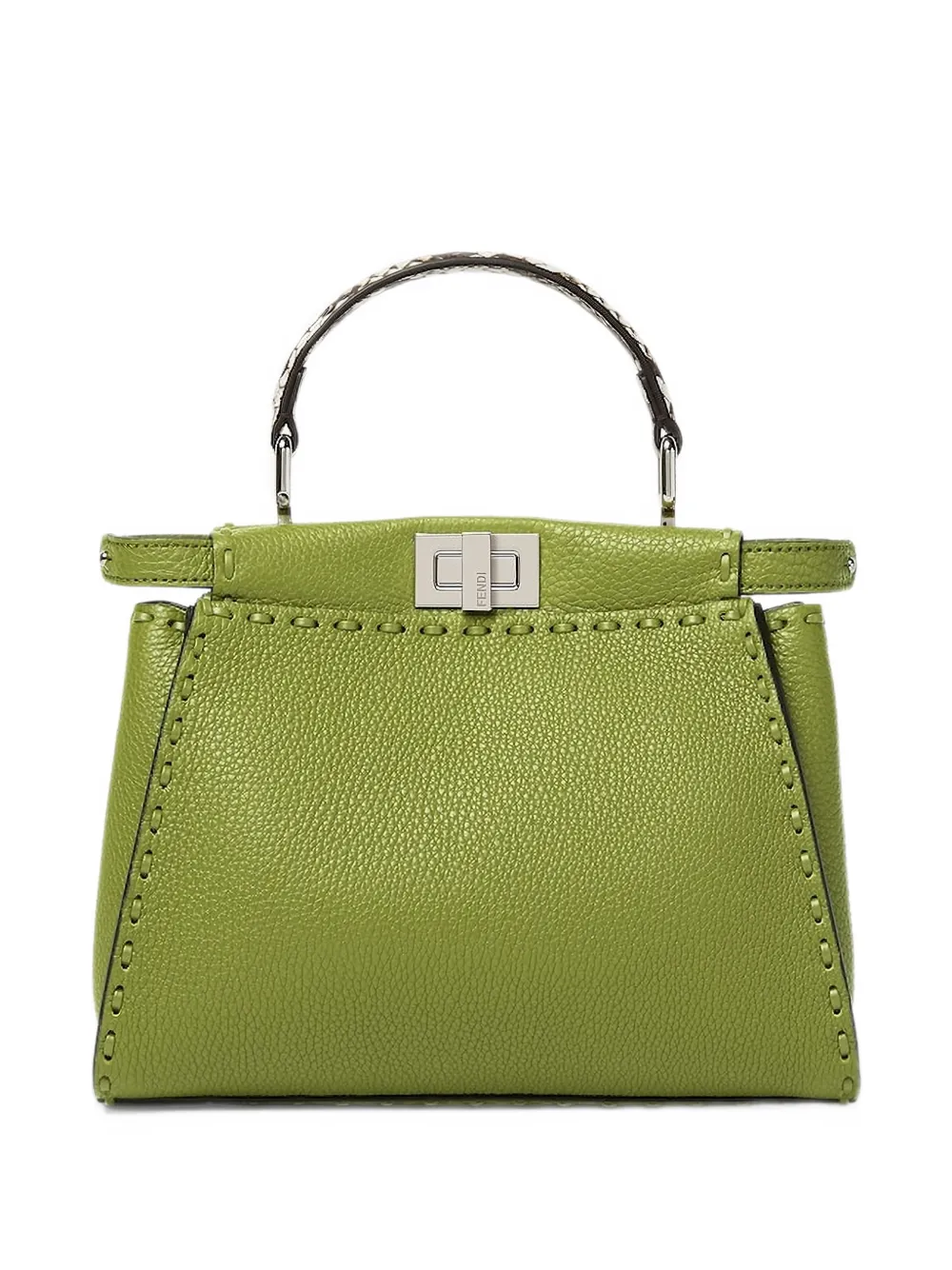FENDI Peekaboo kleine gestikte shopper Groen